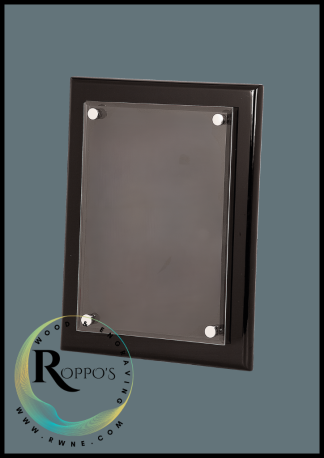 Black Piano Finish Floating Acrylic Plaque