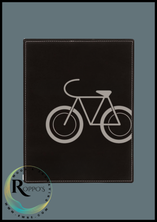 Black and Silver Laserable Leatherette Plaque