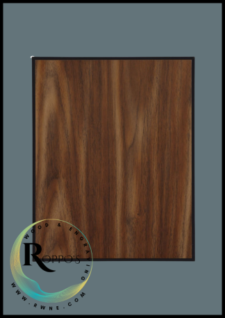 Walnut Finish Plaque with 45 Degree Bevel Black Edge